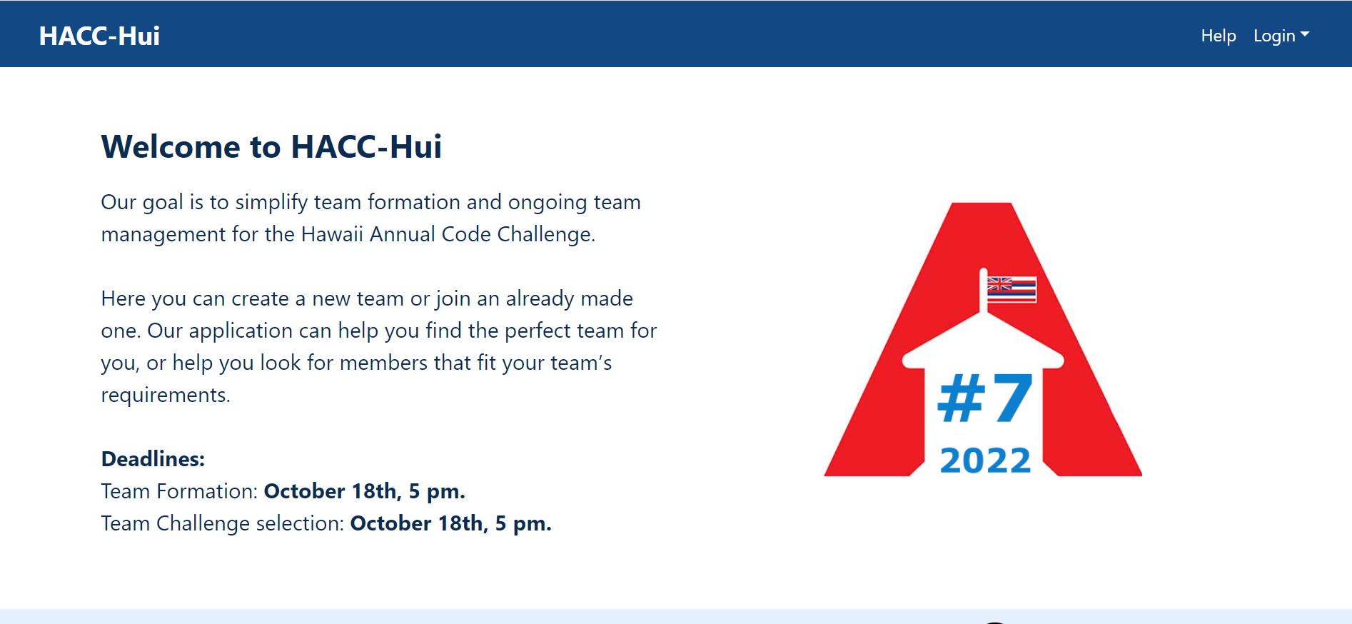 HACC-Hui landing page